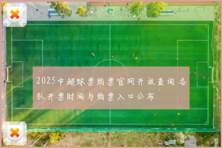 2025中超球票购票官网开放查询 各队开票时间与购票入口公布